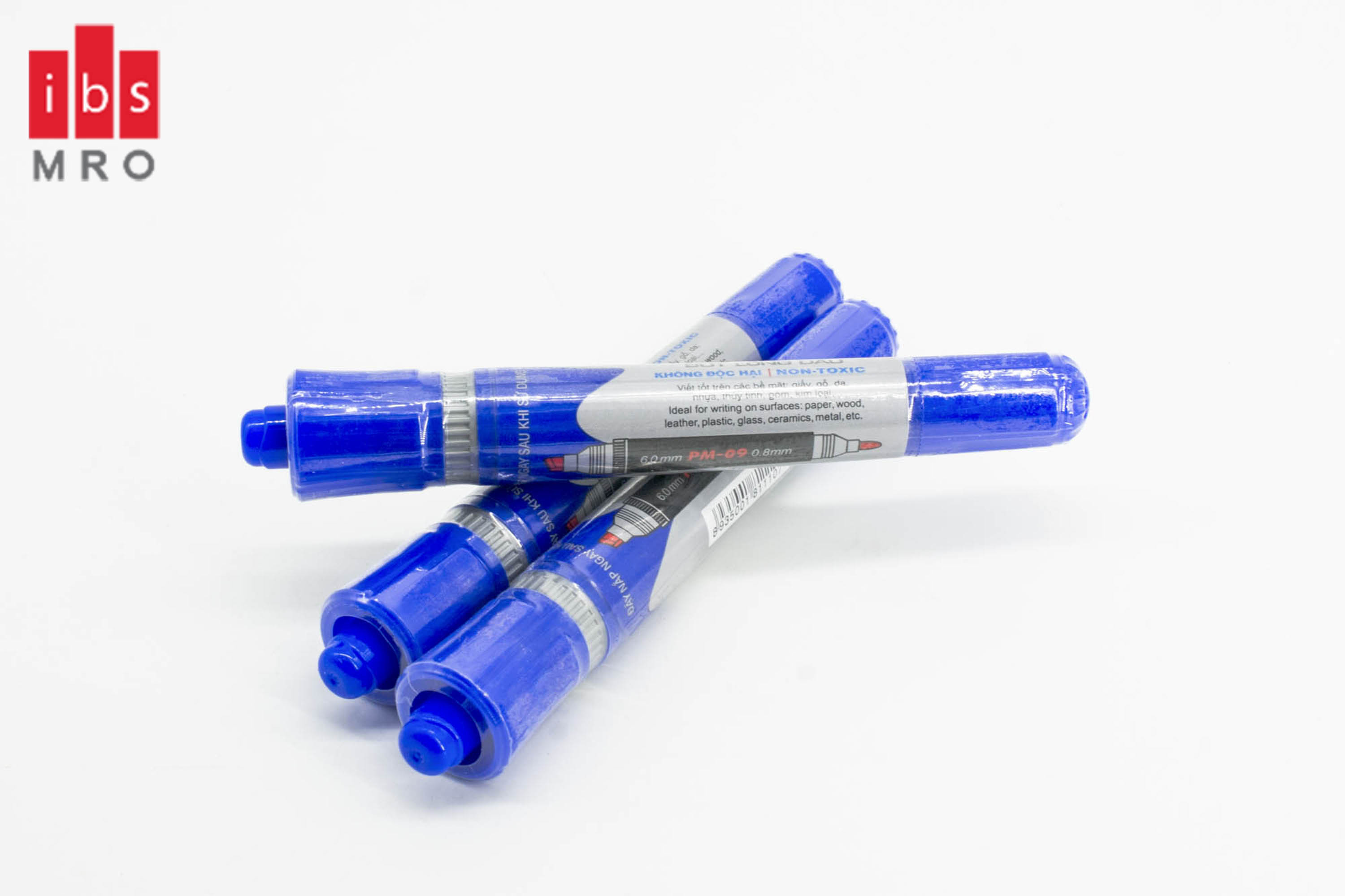 Bút lông dầu Thiên Long PM09 xanh (10 chiếc/1 hộp)