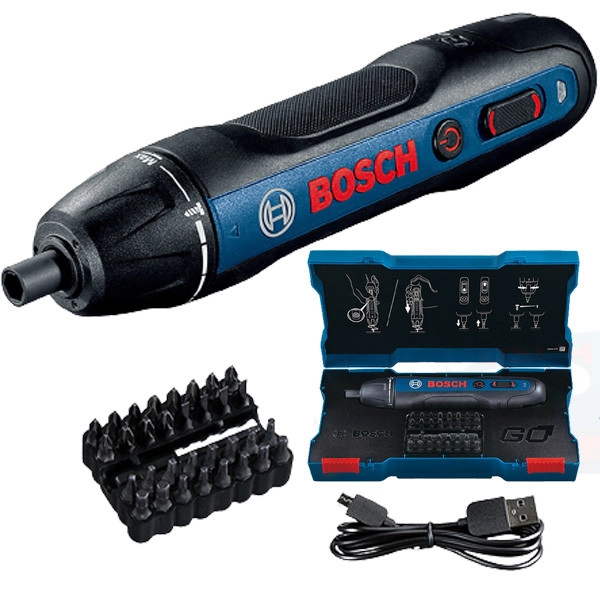 Máy vặn vít dùng pin Bosch GO 2 32 mũi vít tạo ấn tượng với thiết kế bên ngoài bắt mắt