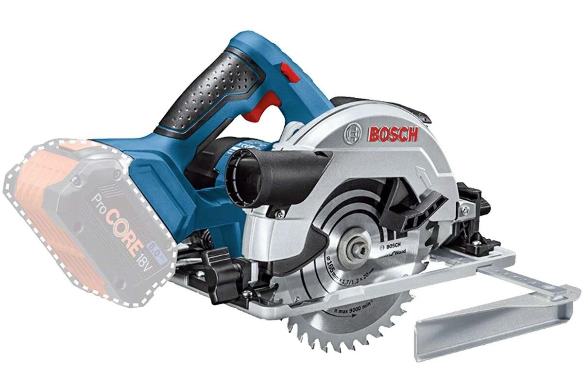 Máy cắt gỗ dùng pin Bosch GKS 18V-57 (body) tạo ấn tượng với thiết kế bên ngoài bắt mắt