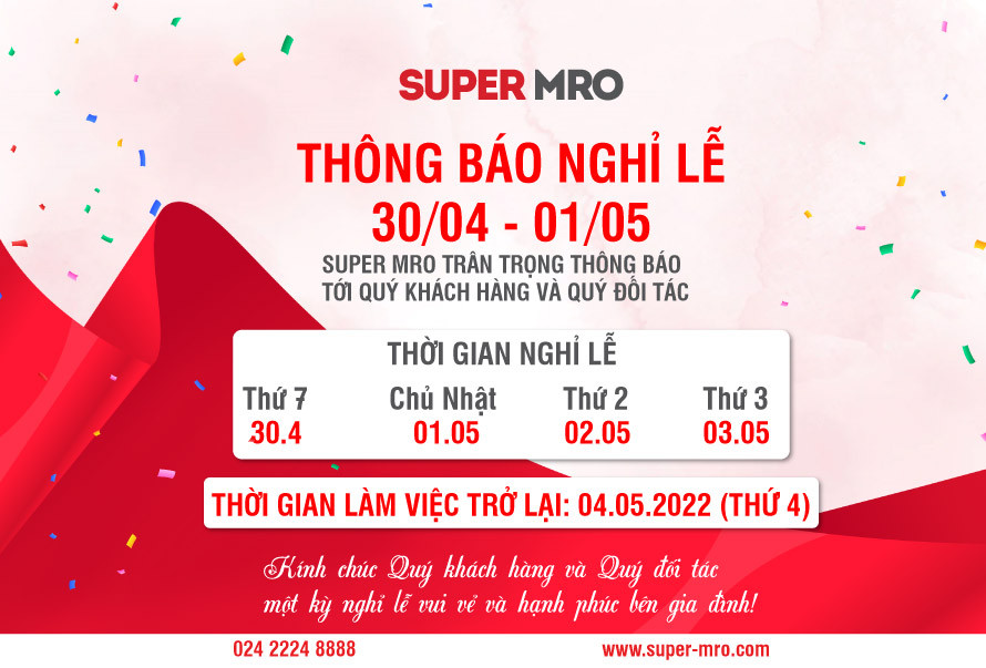 Thông báo nghỉ lễ 30/04 - 01/05