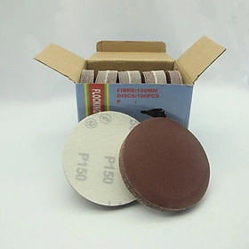 Giấy giáp ( giấy nhám) tròn độ mịn P150 125mm ( 100 tờ/hộp)