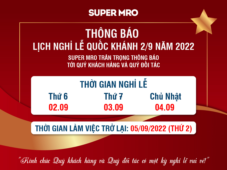 LỊCH NGHỈ LỄ QUỐC KHÁNH 2/9 NĂM 2022