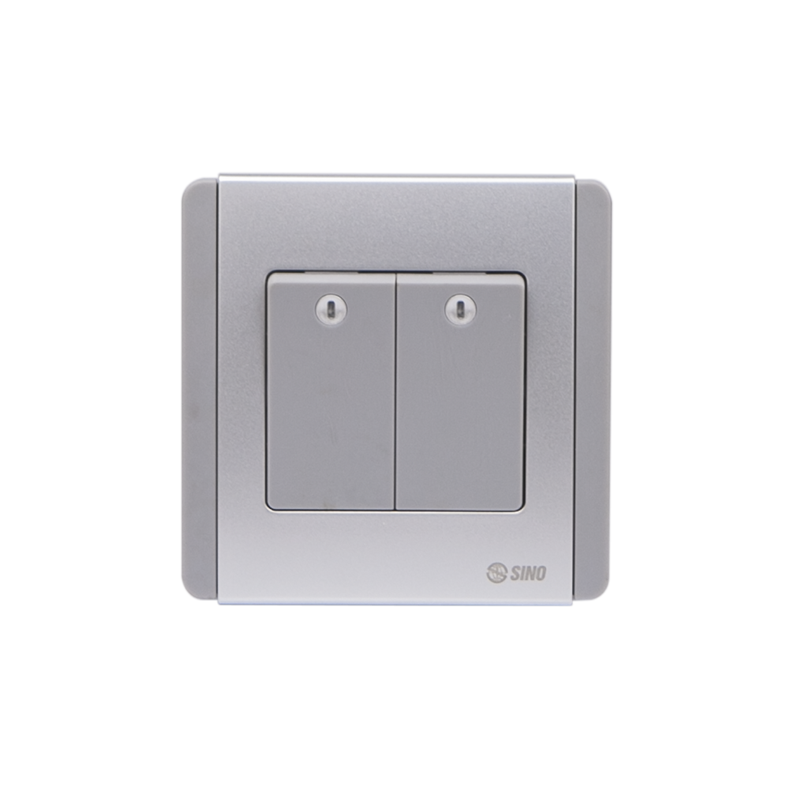Công tắc đôi 1 chiều phím lớn Sino S66SDG2A 10A