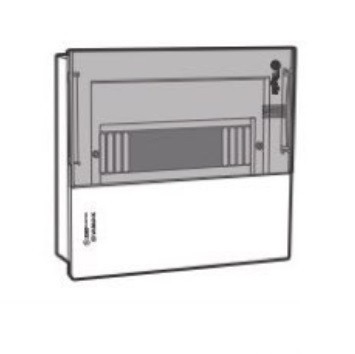 Tủ điện nắp che màu khói trong, đế nhựa dùng chứa 8-12 Module Sino E4M 8/12LA