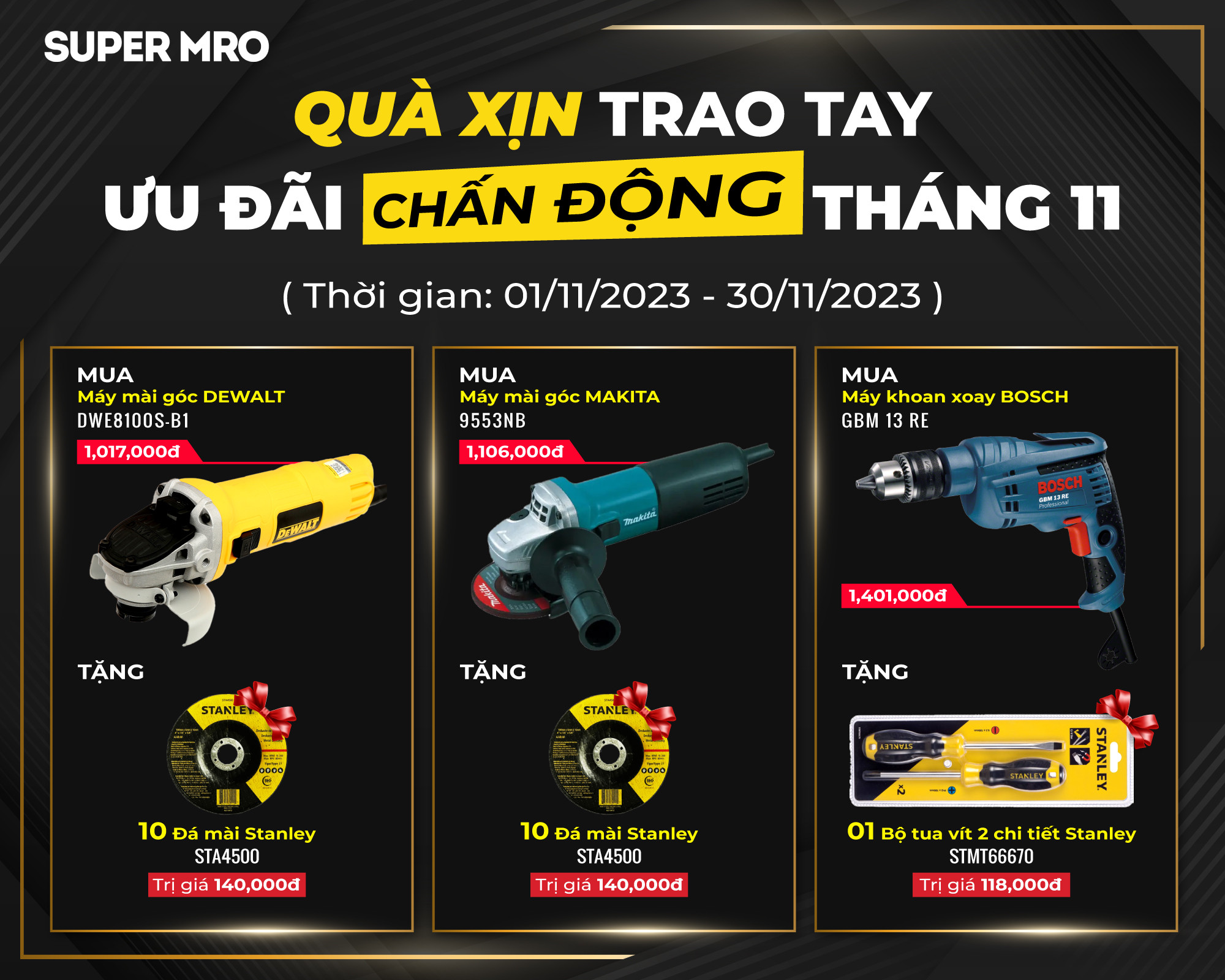 QUÀ XỊN TRAO TAY - ƯU ĐÃI CHẤN ĐỘNG THÁNG 11