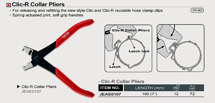 Hướng dẫn sử dụng Kìm Clic-R Collar Pliers Toptul JEAE0107