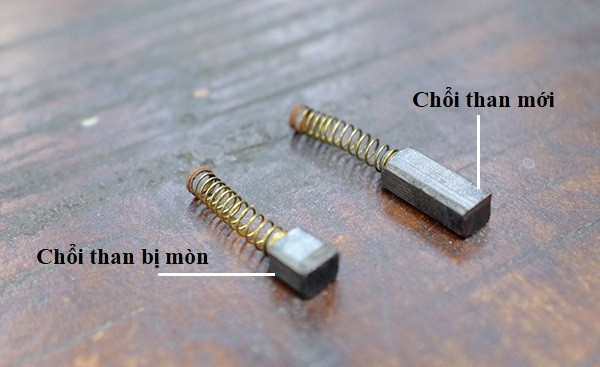 Máy mài hoạt động kém có thể do chổi than đã bị mòn