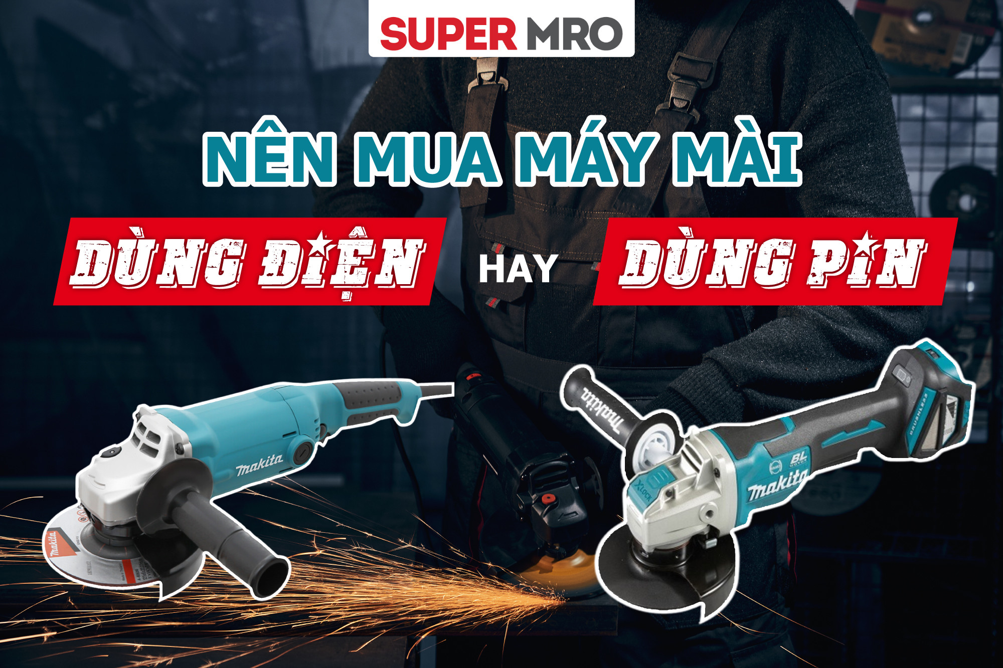 Nên mua máy mài dùng điện hay dùng pin? 