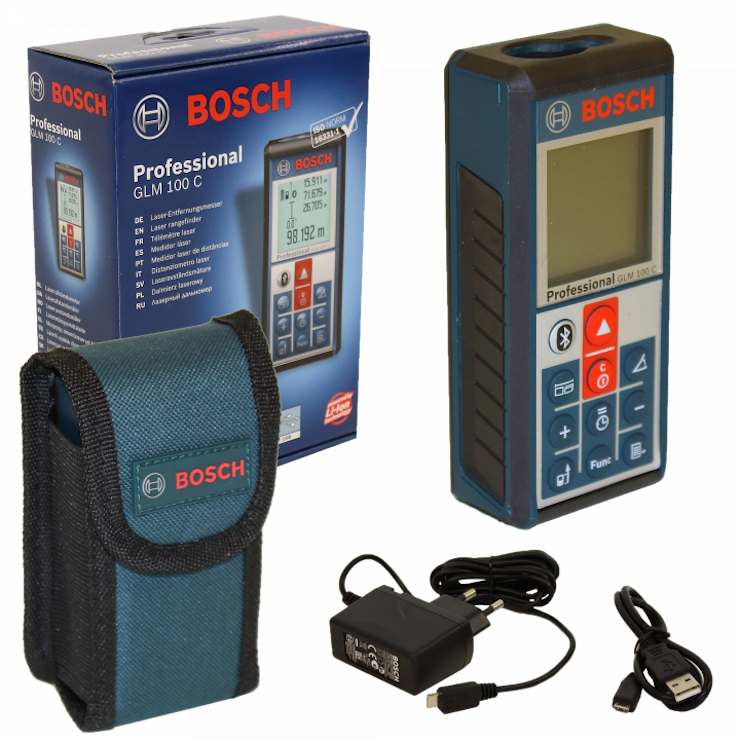 Các thiết bị phụ kiện đi kèm khi mua máy đo khoảng cách laser Bosch 