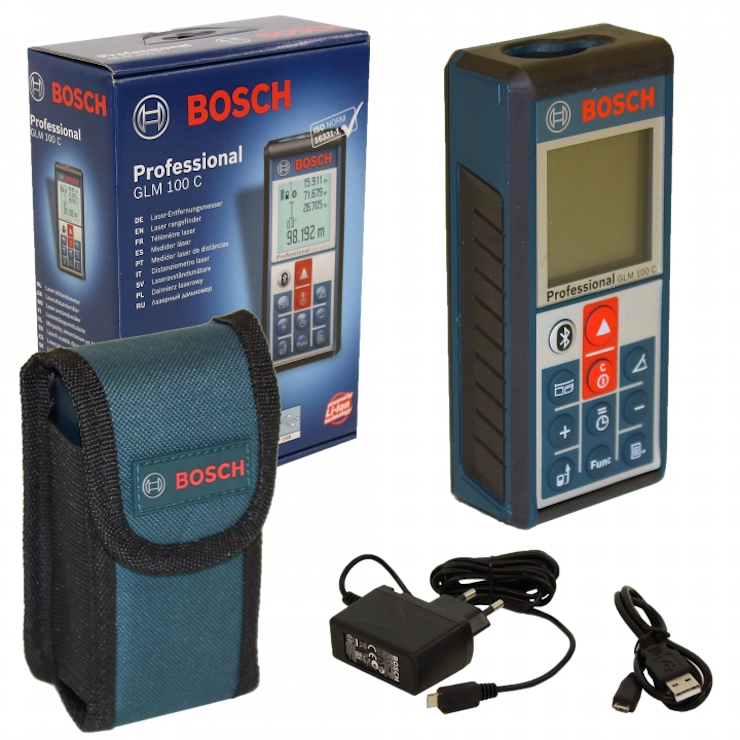 Các thiết bị phụ kiện đi kèm khi mua máy đo khoảng cách laser Bosch