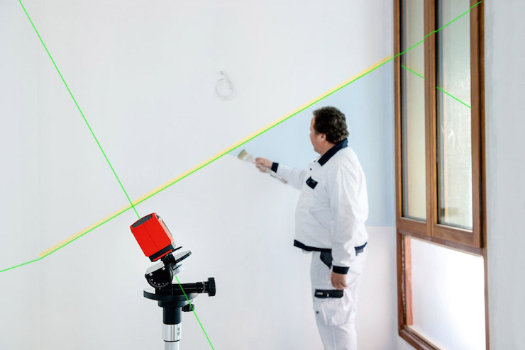 Ứng dụng của máy cân mực laser 5 tia xanh.