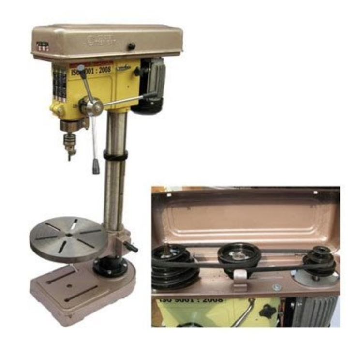 Máy khoan bàn K8T1/2HP - 0.8m được trang bị motor lồng sóc giúp giảm tiếng ồn