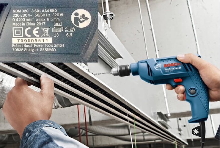 Máy khoan Bosch được sản xuất tại 3 nước: Đức, Malaysia và Trung Quốc.