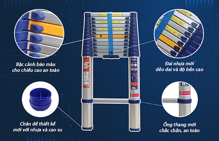 Thang nhôm rút đơn Nikawa NK-48NS