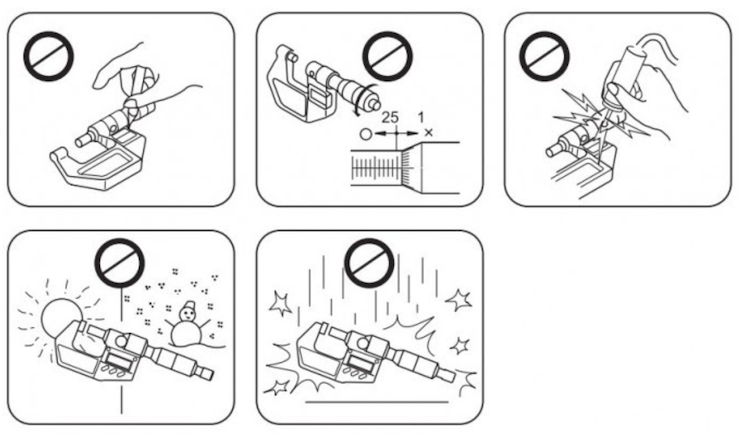 Những thao tác sử dụng thước đo panme điện tử