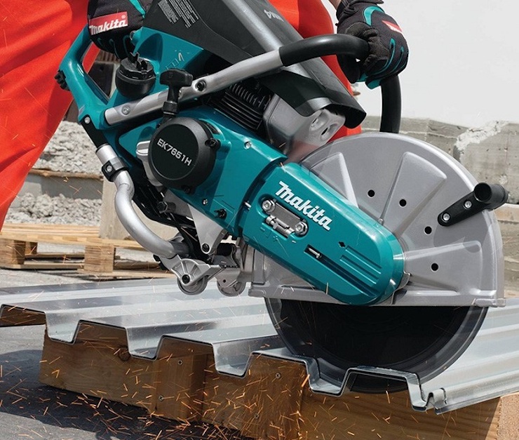 Máy cắt bê tông Makita được sử dụng linh hoạt trên nhiều vật liệu