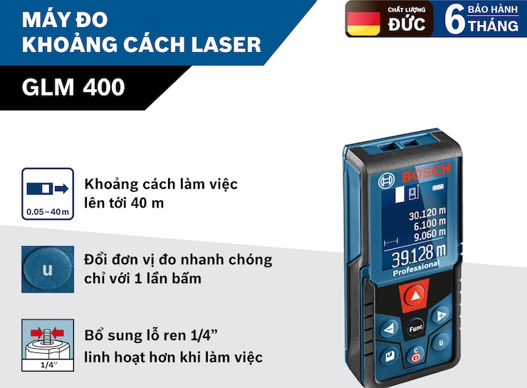 Những ưu điểm nổi trội của thước đo khoảng cách Bosch