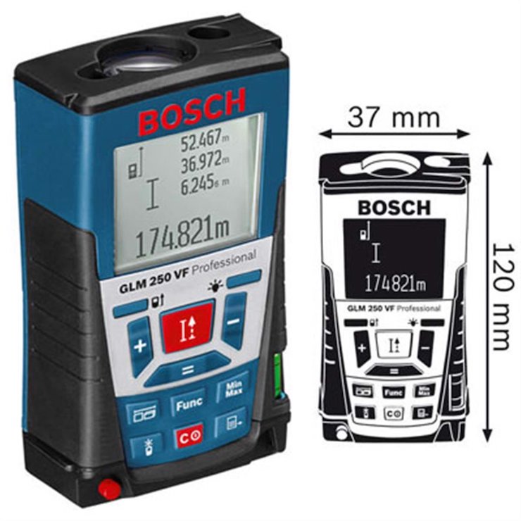 Thước đo điện tử Bosch có kích thước nhỏ gọn để có thể cất giữ