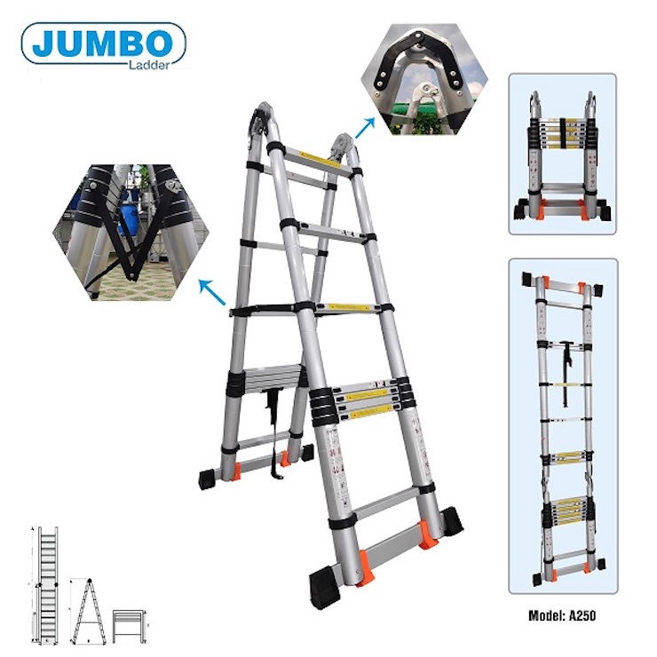 Thang nhôm rút hãng Jumbo