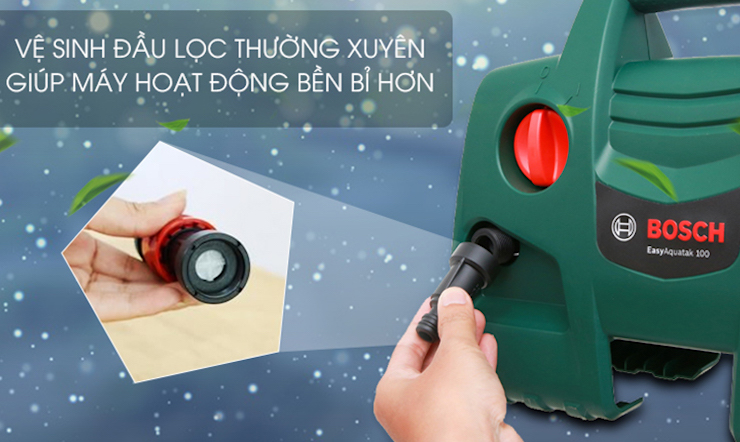 Vệ sinh bộ lọc nước của máy xịt nước rửa xe