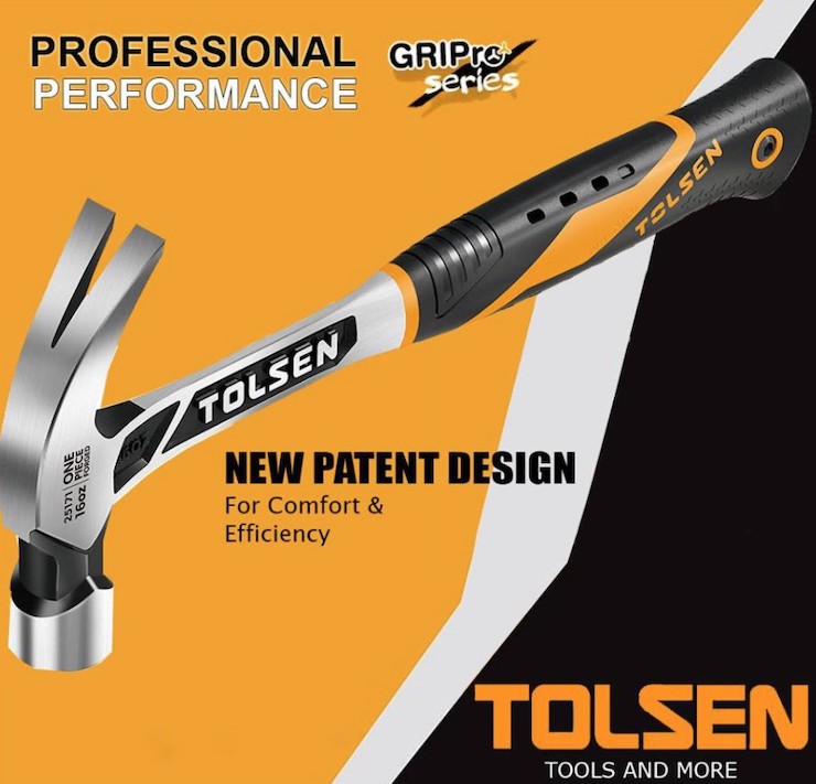 Búa đóng đinh sừng dê nguyên khối Tolsen 25171