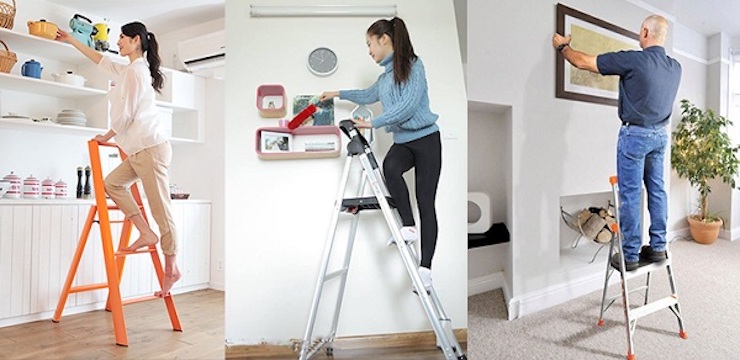 Sử dụng thang nhôm trong gia đình