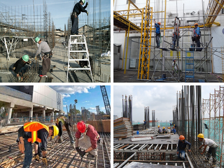 Thang nhôm chữ A 5m phù hợp với công trường xây dựng